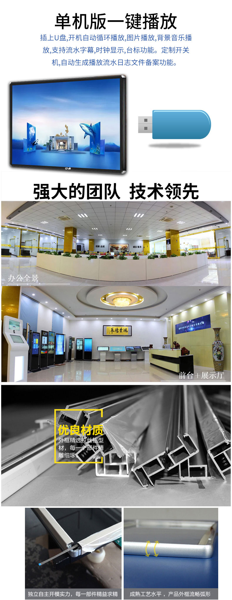 一鍵播放功能，支持自動(dòng)循環(huán)、流水字幕等