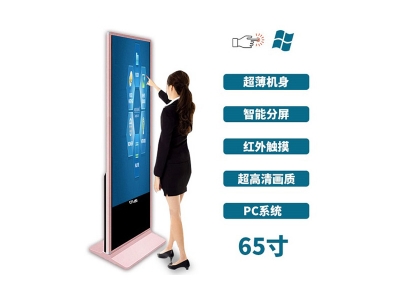 超薄立式65寸紅外觸摸一體機(jī)PC版